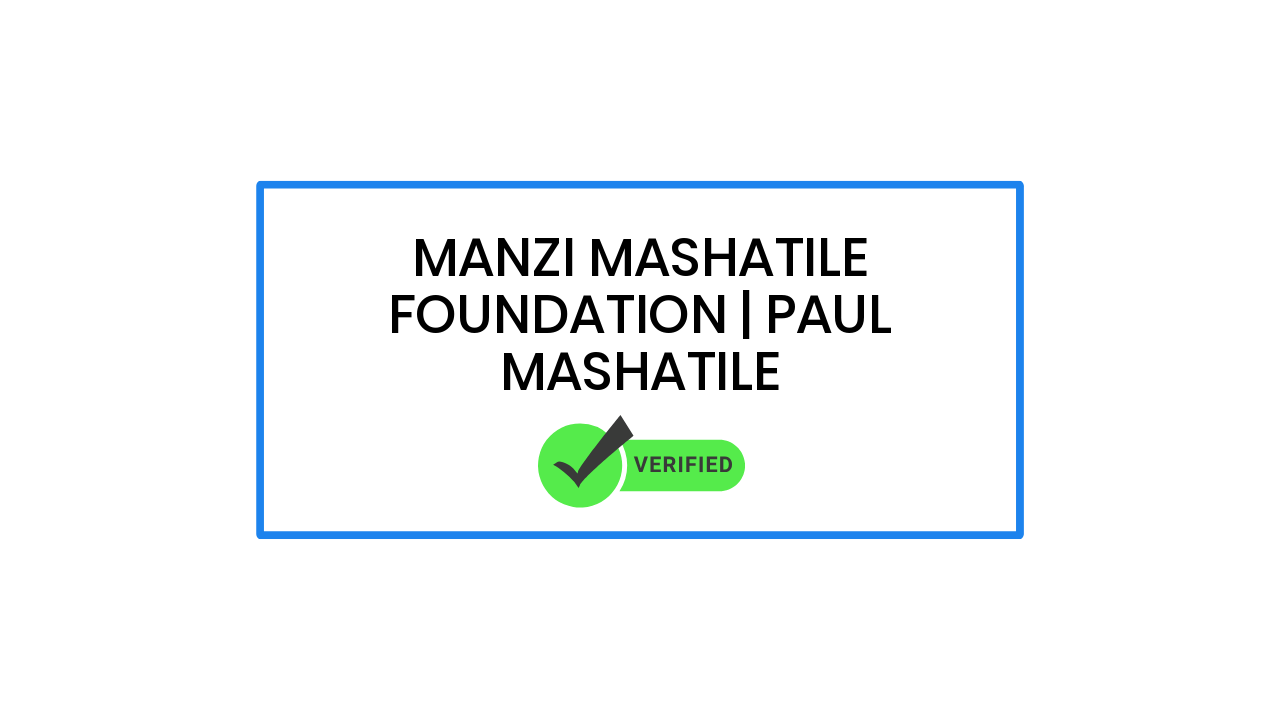 Manzi Mashatile Foundation | Paul Mashatile