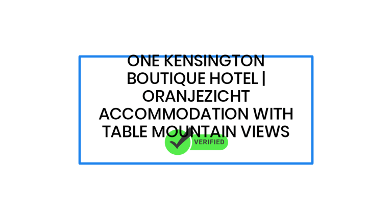 One Kensington Boutique Hotel | Oranjezicht Accommodation with Table Mountain Views